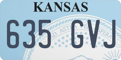 KS license plate 635GVJ