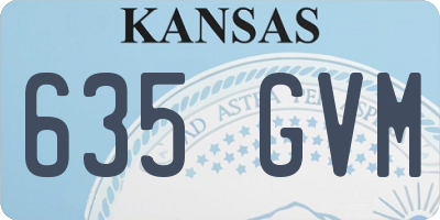 KS license plate 635GVM
