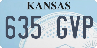 KS license plate 635GVP