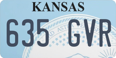 KS license plate 635GVR