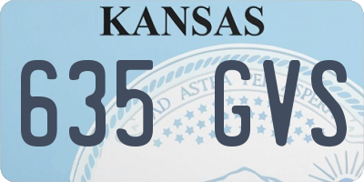 KS license plate 635GVS
