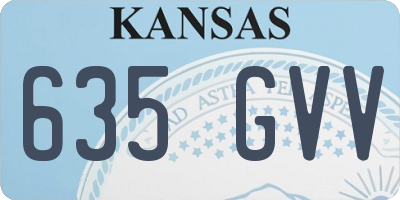 KS license plate 635GVV