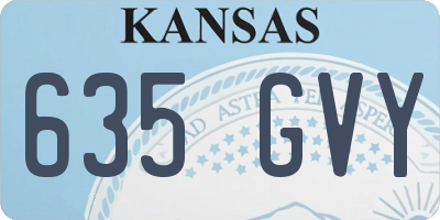 KS license plate 635GVY