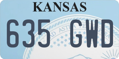 KS license plate 635GWD