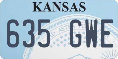 KS license plate 635GWE