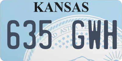 KS license plate 635GWH