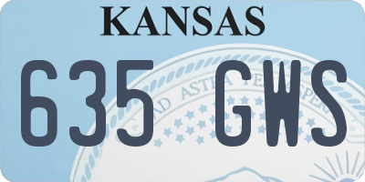 KS license plate 635GWS