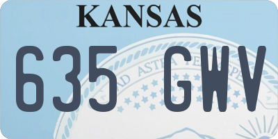 KS license plate 635GWV