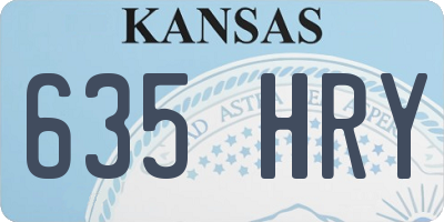 KS license plate 635HRY
