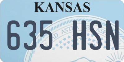 KS license plate 635HSN