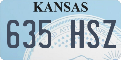 KS license plate 635HSZ