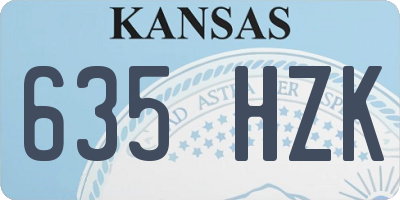 KS license plate 635HZK