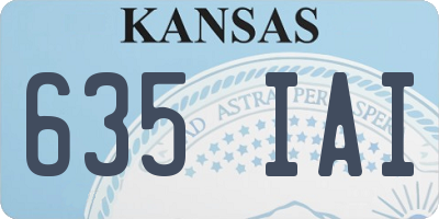 KS license plate 635IAI
