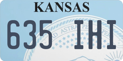 KS license plate 635IHI