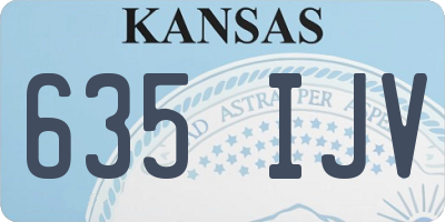 KS license plate 635IJV