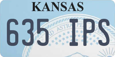 KS license plate 635IPS