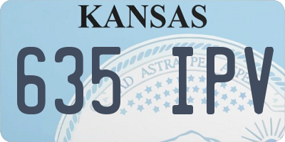 KS license plate 635IPV