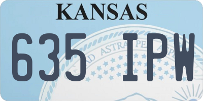 KS license plate 635IPW