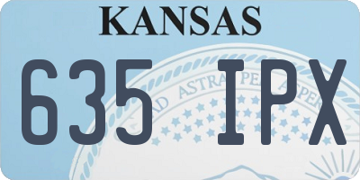 KS license plate 635IPX