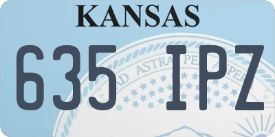 KS license plate 635IPZ
