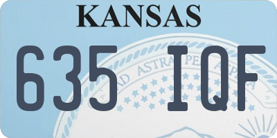 KS license plate 635IQF