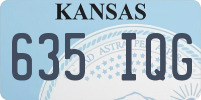 KS license plate 635IQG