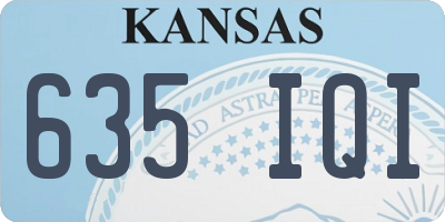 KS license plate 635IQI