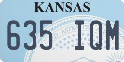KS license plate 635IQM