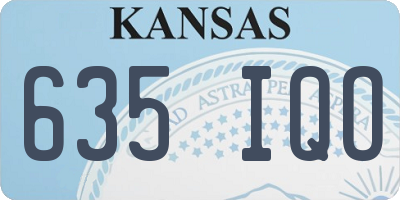 KS license plate 635IQO
