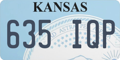 KS license plate 635IQP