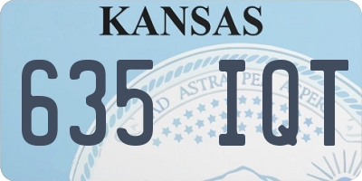 KS license plate 635IQT