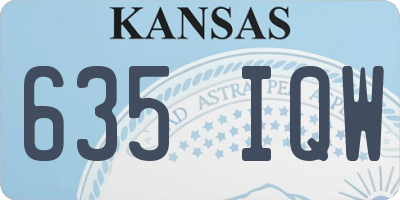 KS license plate 635IQW