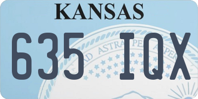 KS license plate 635IQX