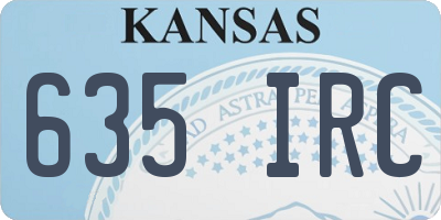 KS license plate 635IRC