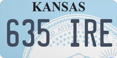 KS license plate 635IRE