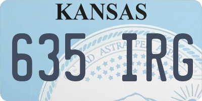 KS license plate 635IRG