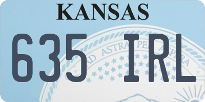 KS license plate 635IRL