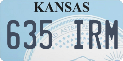KS license plate 635IRM