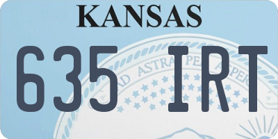KS license plate 635IRT