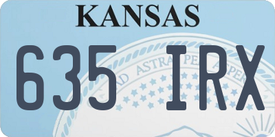 KS license plate 635IRX