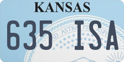 KS license plate 635ISA