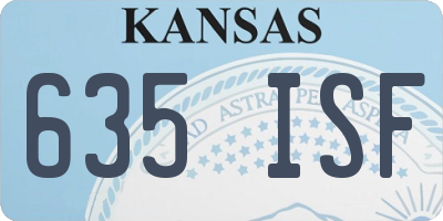 KS license plate 635ISF