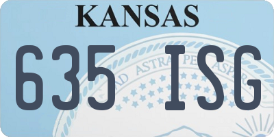 KS license plate 635ISG