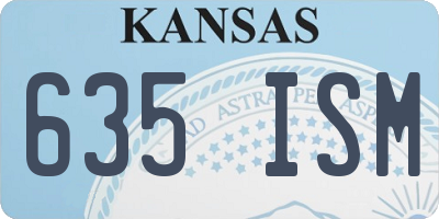 KS license plate 635ISM