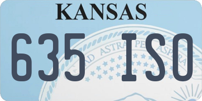 KS license plate 635ISO