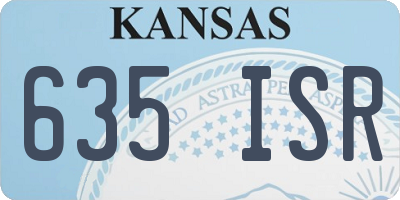 KS license plate 635ISR