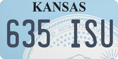 KS license plate 635ISU
