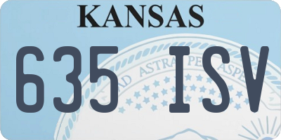 KS license plate 635ISV