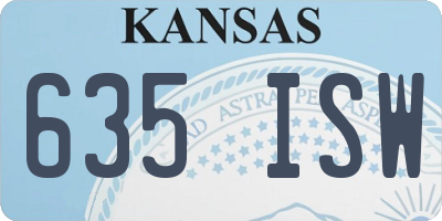 KS license plate 635ISW