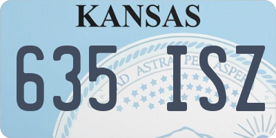 KS license plate 635ISZ